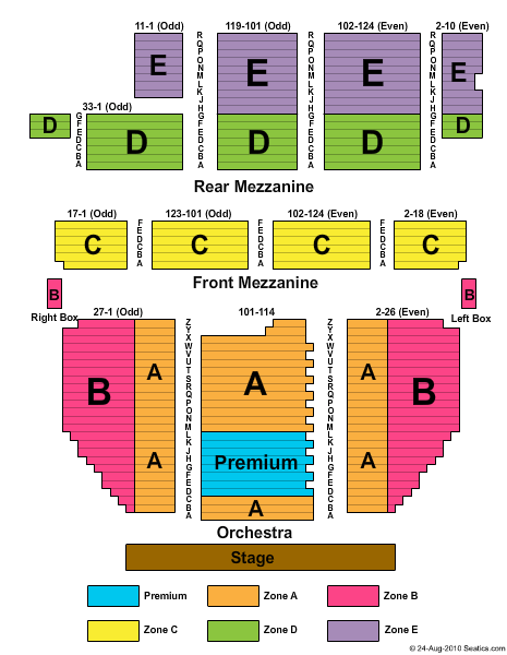 Broadway Theatre - New York Seating Chart